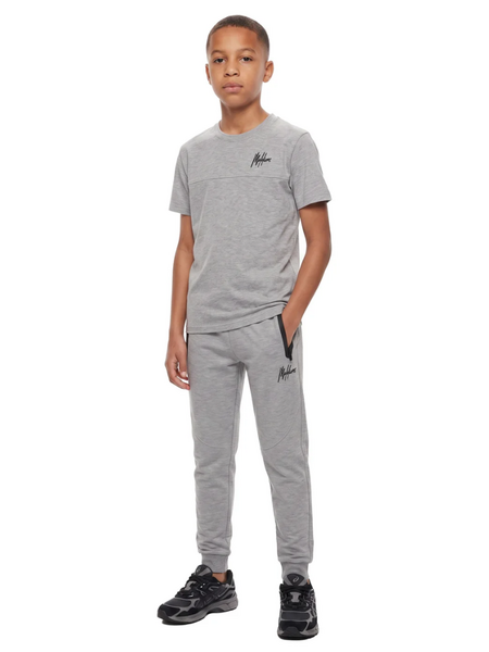 Malelions Kids Counter T-Shirt - Grey Melange Malelions Malelions Kids Counter T-Shirt - Grey Melange