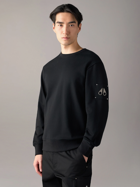 Moose Knuckles Moose Knuckles Men Hartsfield Crewneck - Black Moose Knuckles Men Hartsfield Crewneck - Black
