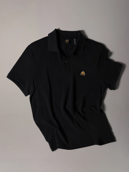 Moose Knuckles Men Everett Gold Polo - Black Moose Knuckles Moose Knuckles Men Everett Gold Polo - Black