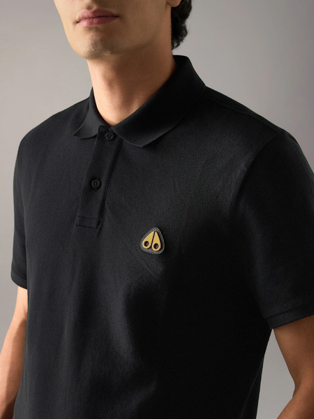 Moose Knuckles Men Everett Gold Polo - Black Moose Knuckles Moose Knuckles Men Everett Gold Polo - Black