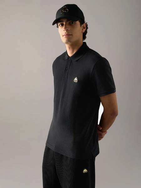 Moose Knuckles Moose Knuckles Men Everett Gold Polo - Black Moose Knuckles Men Everett Gold Polo - Black