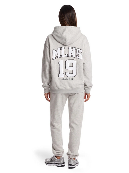 Malelions Women Sherpa Applique Match Sweatpants - Grey Melange Malelions Malelions Women Sherpa Applique Match Sweatpants - Grey Melange