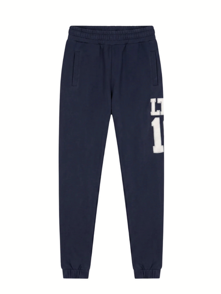 Malelions Women Sherpa Applique Match Sweatpants - Midnight Blue