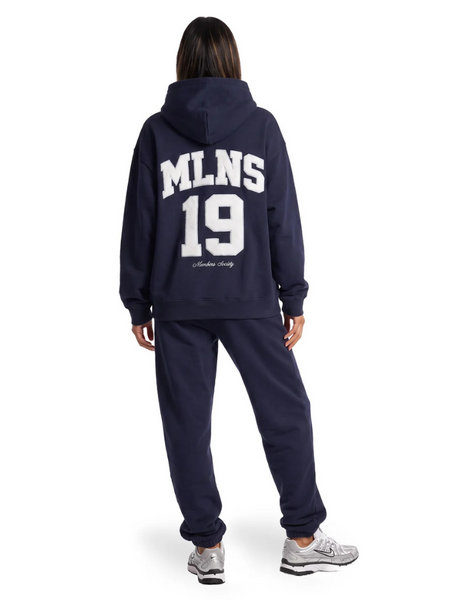 Malelions Women Sherpa Applique Match Sweatpants - Midnight Blue Malelions Malelions Women Sherpa Applique Match Sweatpants - Midnight Blue
