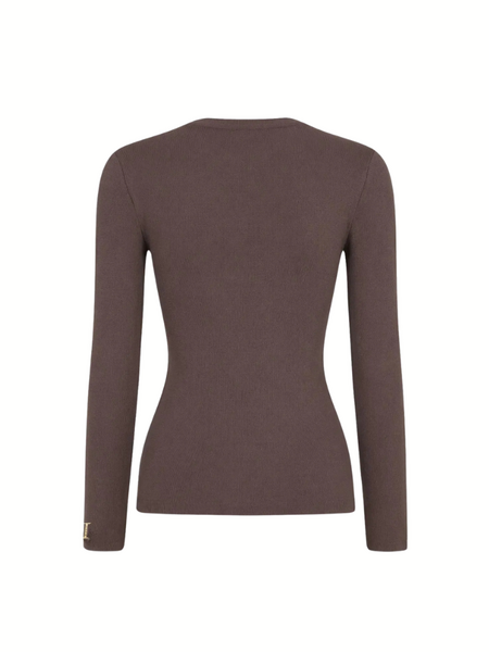 Nikkie Jolie Chain Top LS - Chocolate Brown Nikkie Nikkie Jolie Chain Top LS - Chocolate Brown