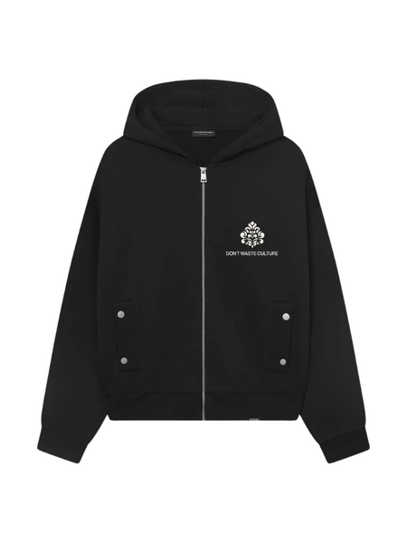 Don't Waste Culture Uno Zip Hoodie - Black Don't Waste Culture Don't Waste Culture Uno Zip Hoodie - Black