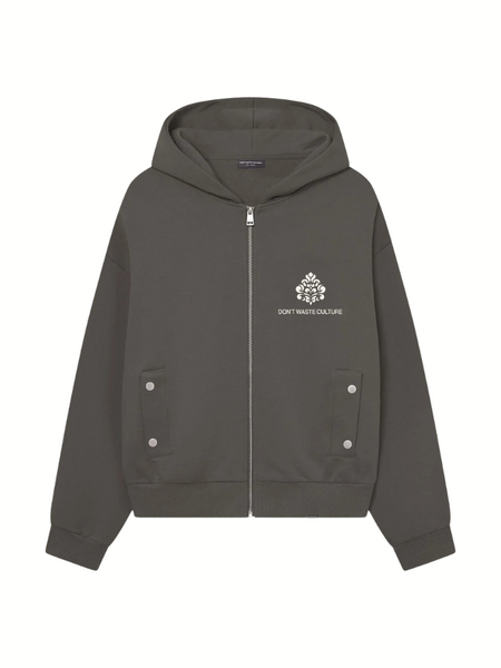 Don't Waste Culture Uno Zip Hoodie - Grey Don't Waste Culture Don't Waste Culture Uno Zip Hoodie - Grey