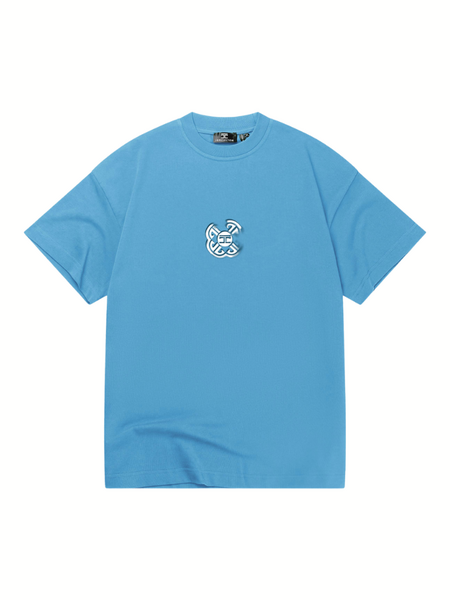 JorCustom Monogram Loose Fit T-Shirt - BountyBlue JorCustom JorCustom Monogram Loose Fit T-Shirt - BountyBlue