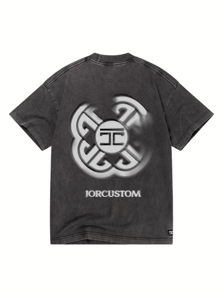 JorCustom Monogram Loose Fit T-Shirt - Acid Grey JorCustom JorCustom Monogram Loose Fit T-Shirt - Acid Grey