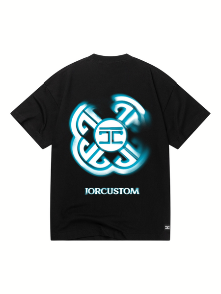JorCustom JorCustom Monogram Loose Fit T-Shirt - Black
