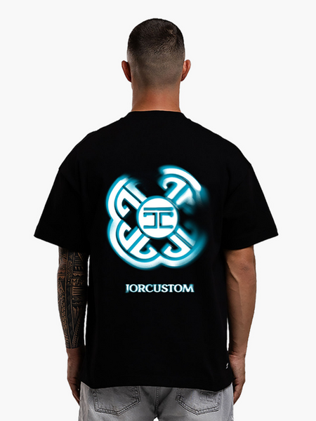 JorCustom Monogram Loose Fit T-Shirt - Black