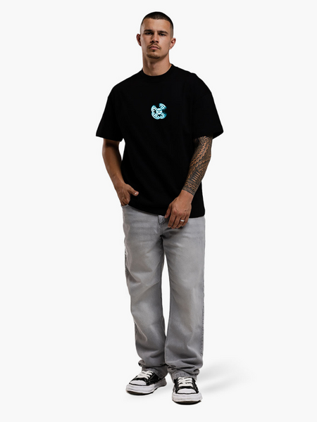 JorCustom JorCustom Monogram Loose Fit T-Shirt - Black