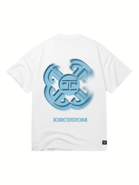JorCustom JorCustom Monogram Loose Fit T-Shirt - White