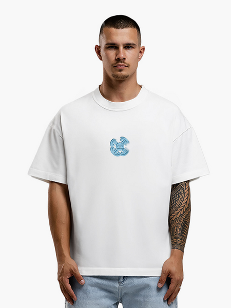 JorCustom JorCustom Monogram Loose Fit T-Shirt - White