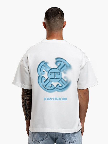 JorCustom JorCustom Monogram Loose Fit T-Shirt - White