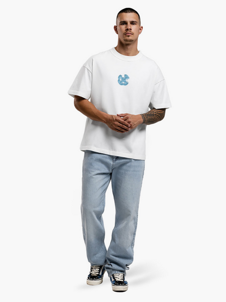 JorCustom JorCustom Monogram Loose Fit T-Shirt - White