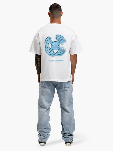 JorCustom JorCustom Monogram Loose Fit T-Shirt - White