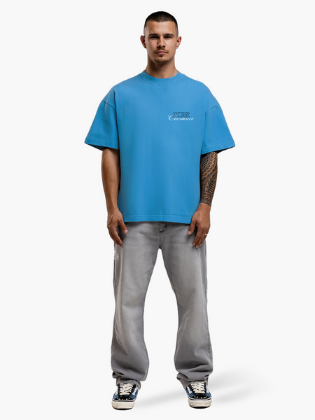 JorCustom JORcustom Loose Fit T-Shirt - BountyBlue JorCustom JorCustom JORcustom Loose Fit T-Shirt - BountyBlue