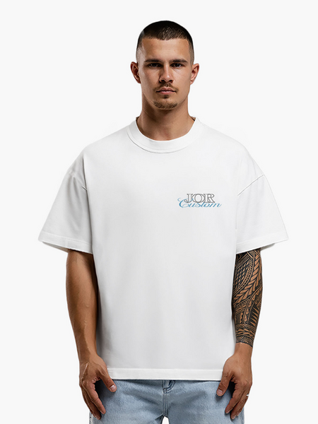 JorCustom JORcustom Loose Fit T-Shirt - White JorCustom JorCustom JORcustom Loose Fit T-Shirt - White