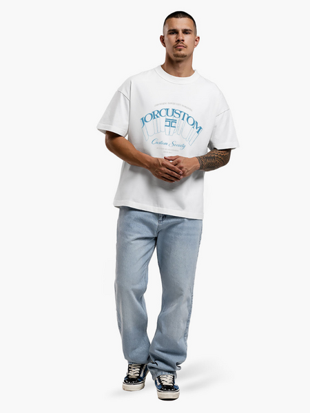 JorCustom Individuality Loose Fit T-Shirt - White JorCustom JorCustom Individuality Loose Fit T-Shirt - White