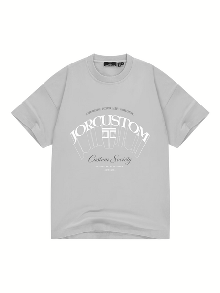 JorCustom JorCustom Individuality Loose Fit T-Shirt - Light Grey