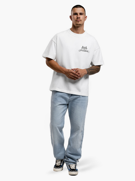 JorCustom Handscript2.0 Loose Fit T-Shirt - White JorCustom JorCustom Handscript2.0 Loose Fit T-Shirt - White