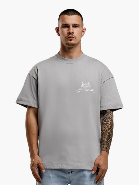 JorCustom Handscript2.0 Loose Fit T-Shirt - Light Grey JorCustom JorCustom Handscript2.0 Loose Fit T-Shirt - Light Grey
