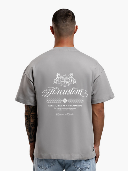 JorCustom Handscript2.0 Loose Fit T-Shirt - Light Grey JorCustom JorCustom Handscript2.0 Loose Fit T-Shirt - Light Grey