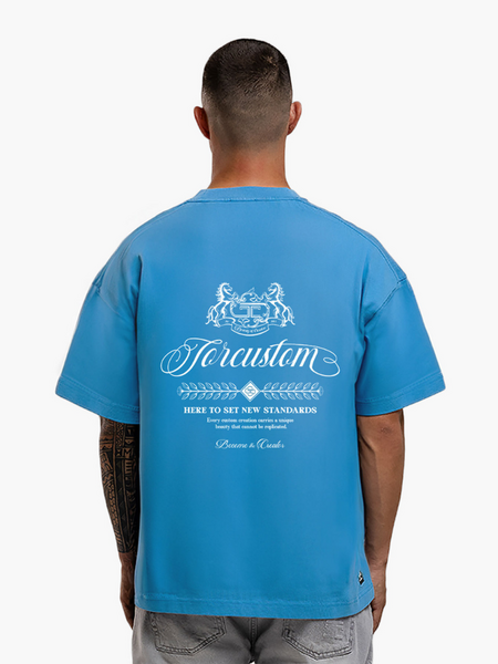 JorCustom Handscript2.0 Loose Fit T-Shirt - BountyBlue JorCustom JorCustom Handscript2.0 Loose Fit T-Shirt - BountyBlue