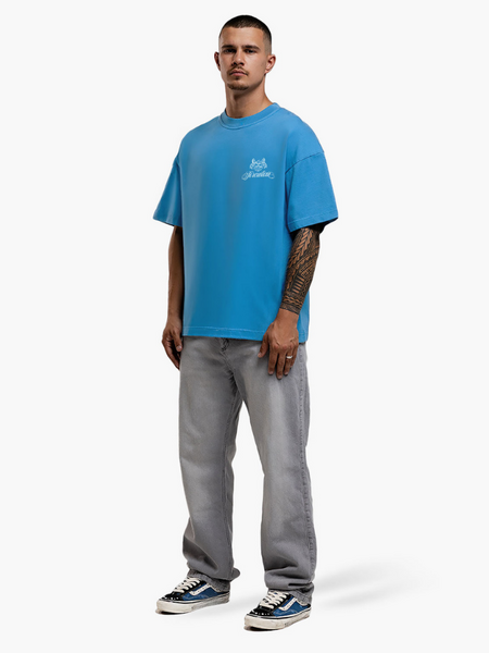JorCustom Handscript2.0 Loose Fit T-Shirt - BountyBlue JorCustom JorCustom Handscript2.0 Loose Fit T-Shirt - BountyBlue