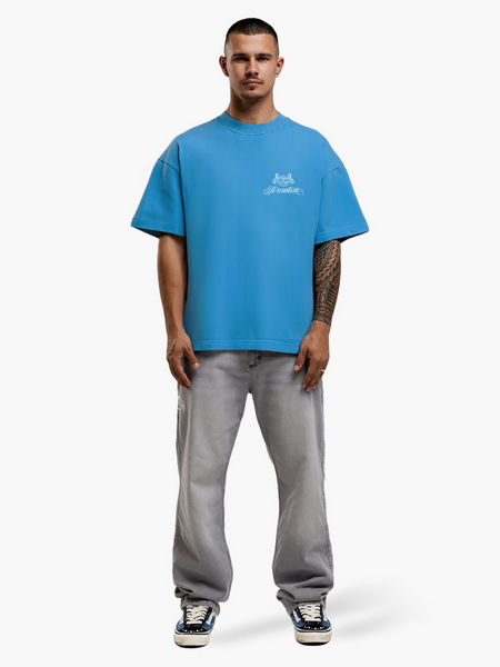 JorCustom Handscript2.0 Loose Fit T-Shirt - BountyBlue JorCustom JorCustom Handscript2.0 Loose Fit T-Shirt - BountyBlue
