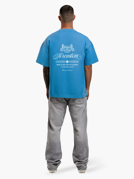 JorCustom Handscript2.0 Loose Fit T-Shirt - BountyBlue JorCustom JorCustom Handscript2.0 Loose Fit T-Shirt - BountyBlue