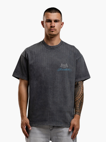 JorCustom JorCustom Handscript2.0 Loose Fit T-Shirt - Acid Grey