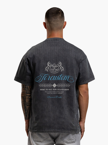 JorCustom JorCustom Handscript2.0 Loose Fit T-Shirt - Acid Grey