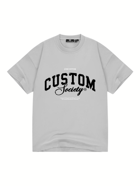 JorCustom JorCustom CustomSociety Loose Fit T-Shirt - Light Grey