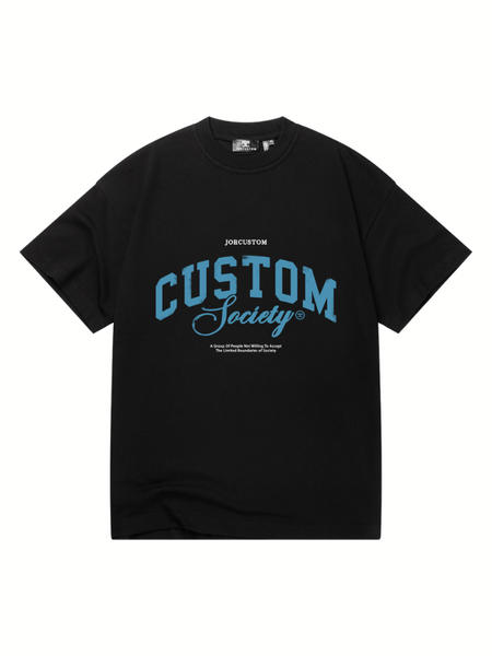 JorCustom CustomSociety Loose Fit T-Shirt - Black JorCustom JorCustom CustomSociety Loose Fit T-Shirt - Black