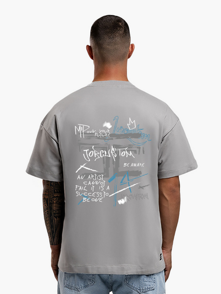 JorCustom JorCustom Artist Loose Fit T-Shirt - Light Grey JorCustom Artist Loose Fit T-Shirt - Light Grey