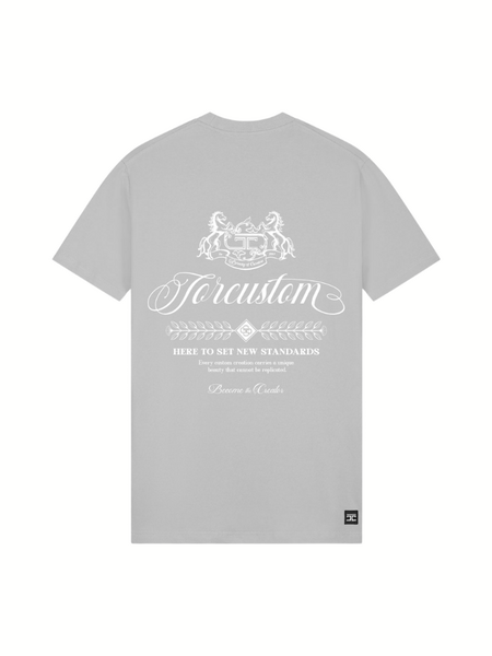 JorCustom Handscript2.0 Slim Fit T-Shirt - Light Grey JorCustom JorCustom Handscript2.0 Slim Fit T-Shirt - Light Grey