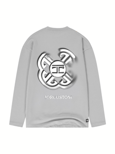 JorCustom Monogram Longsleeve T-Shirt - Light Grey JorCustom JorCustom Monogram Longsleeve T-Shirt - Light Grey