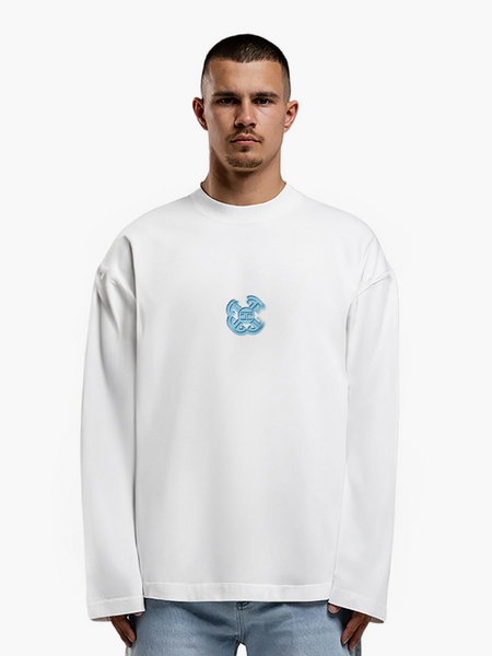 JorCustom Monogram Longsleeve T-Shirt - White JorCustom JorCustom Monogram Longsleeve T-Shirt - White