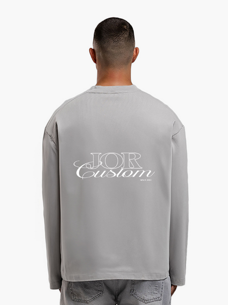 JorCustom JorCustom JORcustom Longsleeve T-Shirt - Light Grey JorCustom JORcustom Longsleeve T-Shirt - Light Grey