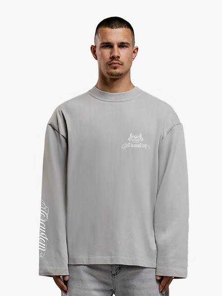 JorCustom Handscript2.0 Longsleeve T-Shirt - Light Grey JorCustom JorCustom Handscript2.0 Longsleeve T-Shirt - Light Grey