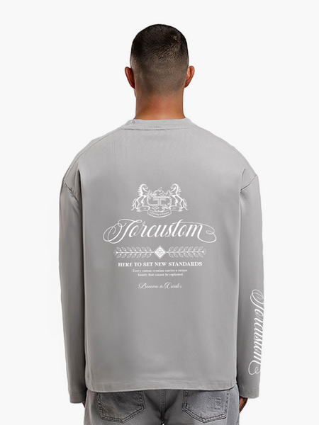 JorCustom Handscript2.0 Longsleeve T-Shirt - Light Grey JorCustom JorCustom Handscript2.0 Longsleeve T-Shirt - Light Grey