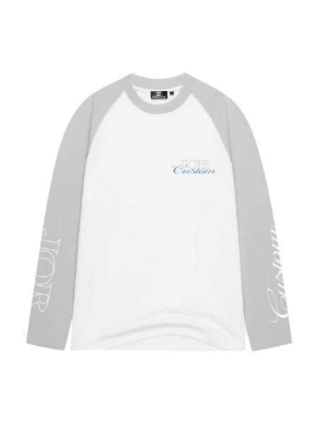 JorCustom JORcustom Raglan Longsleeve T-Shirt - White-LightGrey JorCustom JorCustom JORcustom Raglan Longsleeve T-Shirt - White-LightGrey