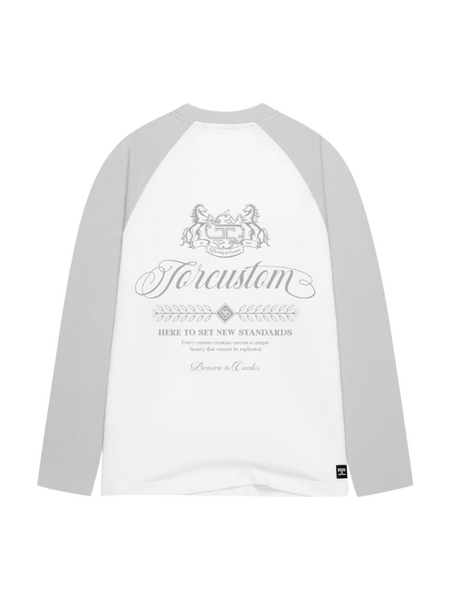 JorCustom Handscript2.0 Raglan Longsleeve T-Sh - White-LightGrey JorCustom JorCustom Handscript2.0 Raglan Longsleeve T-Sh - White-LightGrey