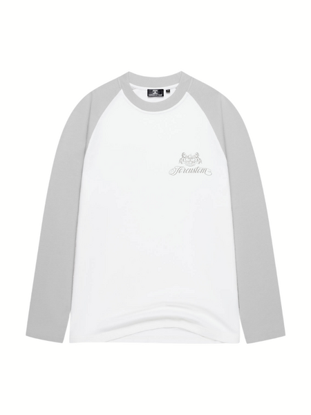 JorCustom Handscript2.0 Raglan Longsleeve T-Sh - White-LightGrey JorCustom JorCustom Handscript2.0 Raglan Longsleeve T-Sh - White-LightGrey