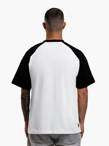 JorCustom Handscript2.0 Raglan T-Shirt - White/Black JorCustom JorCustom Handscript2.0 Raglan T-Shirt - White/Black