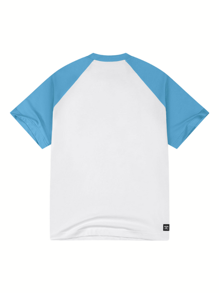 JorCustom Handscript2.0 Raglan T-Shirt - White-BountyBlue JorCustom JorCustom Handscript2.0 Raglan T-Shirt - White-BountyBlue