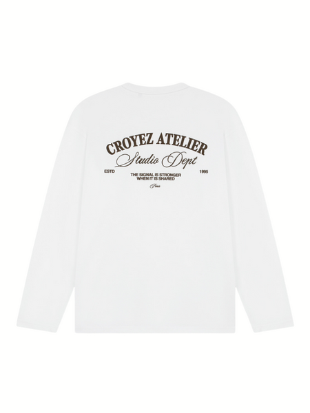 Croyez Croyez Studio Dept Longsleeve T-Shirt - White Croyez Studio Dept Longsleeve T-Shirt - White