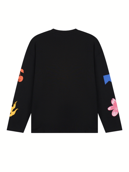 Croyez Sketched Longsleeve T-Shirt - Black Croyez Croyez Sketched Longsleeve T-Shirt - Black